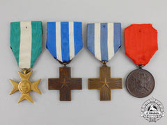 Italy. Four Medals, Awards, And Decorations
