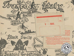 A Rare Unused First Special Service Force "Black Devils" V-Mail Letter 1944