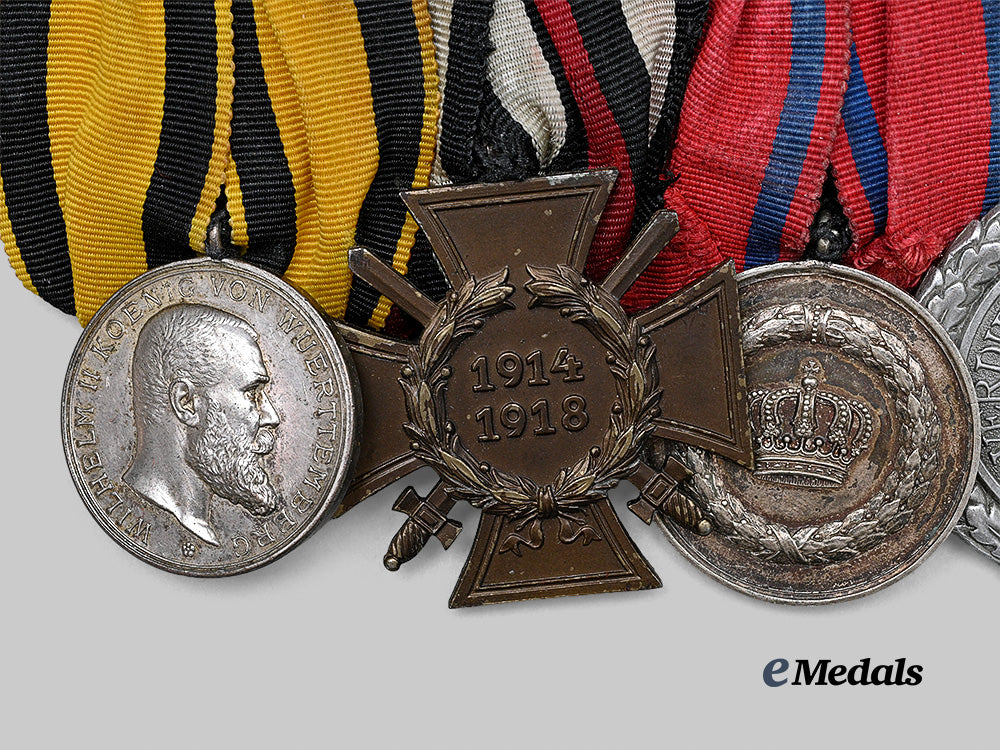 Germany, Third Reich. A Medal Bar for First World War Combat and Air Defence, with Ribbon Bar