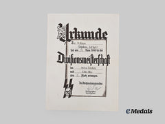 Germany, Ss. A Rare Athletics Award Document To The 1St Infantry Regiment, 1940