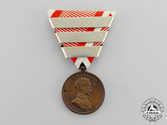 Austria, Imperial. A Bronze Grade Bravery Medal, Fourth Times Awarded, With Wartime Ribbon