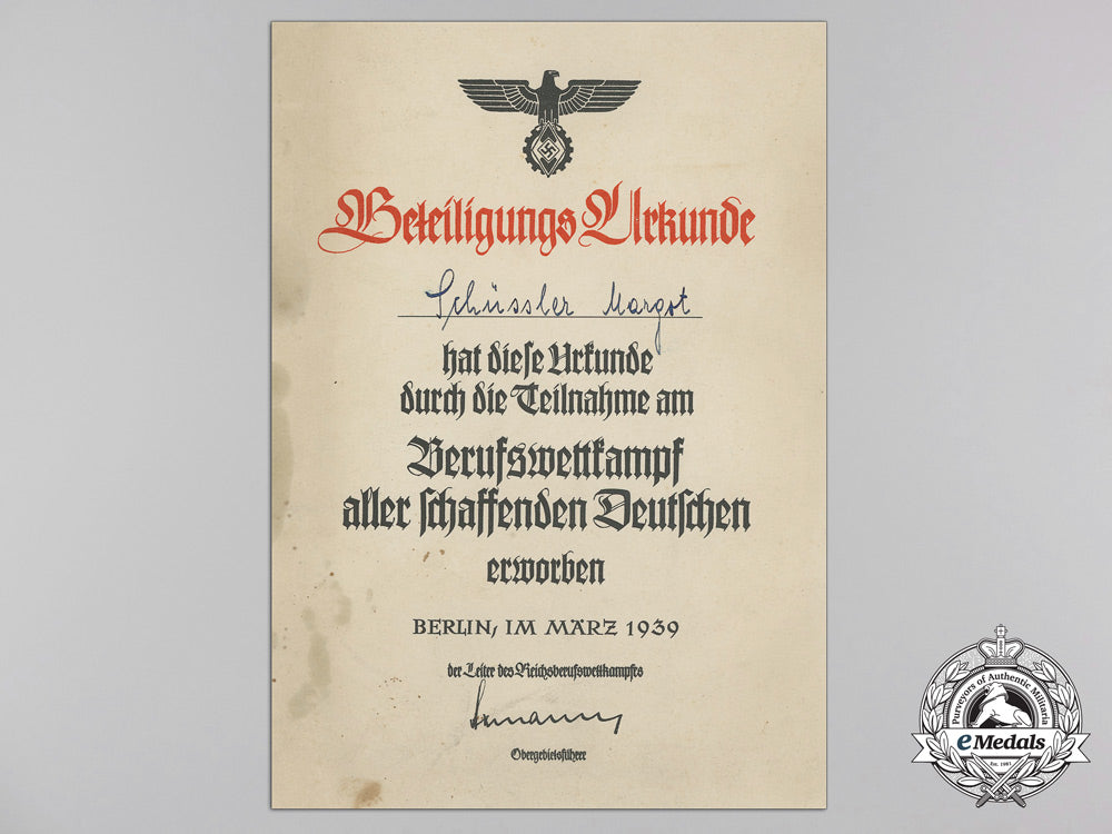 an_hj_trade_competition_participation_certificate;_march1939_q_209