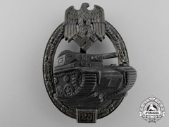 A Silver Grade Tank Assault Badge; For Twenty-Five Engagements