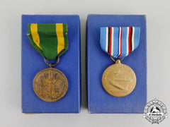 United States. Two Campaign Service Medals In Box