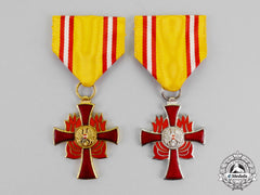 Austria, Second Republic. Two Fire Brigade Association Medals For Distinguished Services