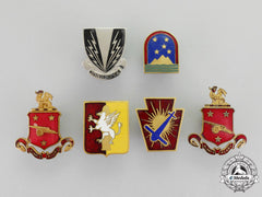 United States. Six Coastal Artillery Insignia Badges