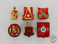 United States. Six Second War Coastal Artillery Badges