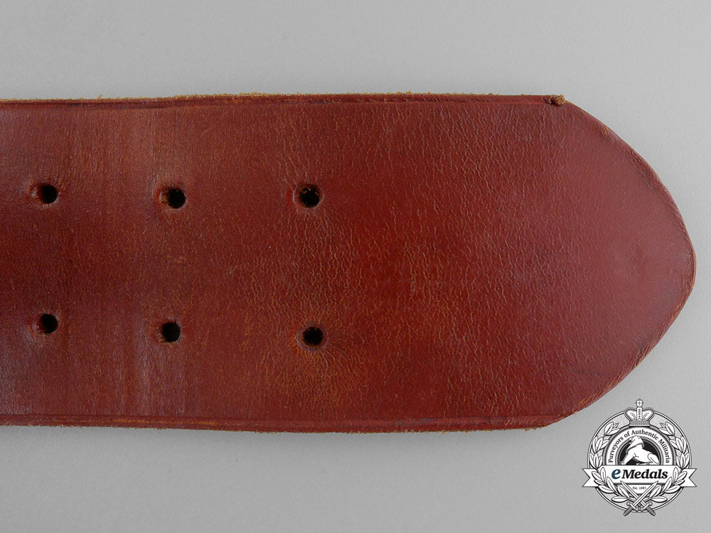 a_brown_leather_belt_with_double_open_claw_buckle;_heer_stamped_q_361