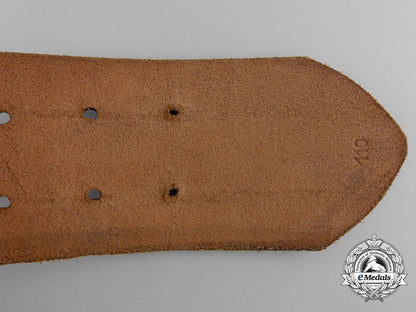 a_brown_leather_belt_with_double_open_claw_buckle;_heer_stamped_q_362