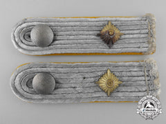 A Set Of Army Oberleutnant Shoulder Boards; Signals