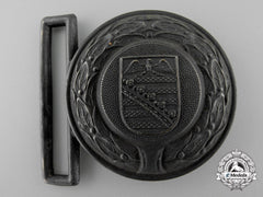 Germany, Third Reich. A Saxony Fire Defence Service Officer's Belt Buckle; Published Example