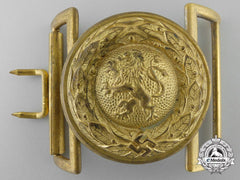 A Third Reich Bavarian State Forestry Service Officer's Belt Buckle; Published