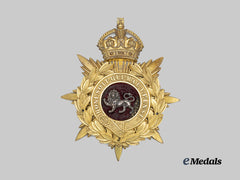 United Kingdom. A King's Liverpool Officer's Helmet Plate, c.1905