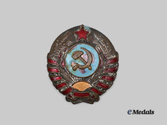 Russia, Soviet Union. A Workers' and Peasants' Militia Sleeve Badge