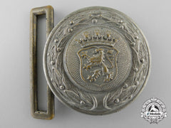 A Third Reich Free State Of Hesse Fire Defence Service Officer's Belt Buckle