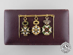 France, Republic. A Gold Miniature Award Group, By Fayolle Pouteau, Paris, C.1870