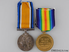 A First War Medal Pair To The Canadian Forestry Corps