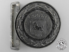 A Hanover Fire Defence Service Officer's Belt Buckle; Published Example