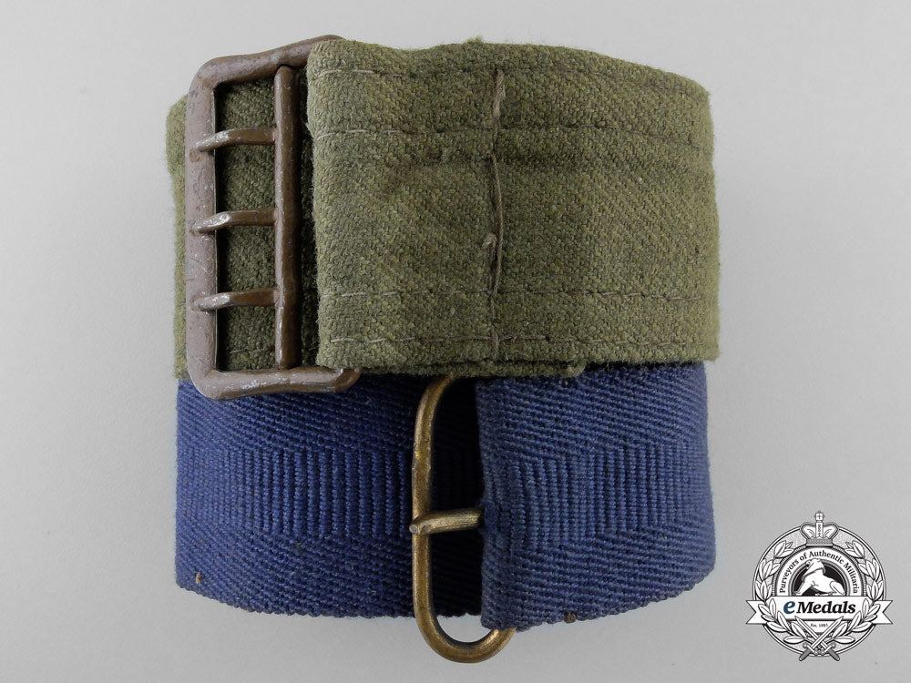 two_open_claw_second_war_german_belts_with_buckles_s_277