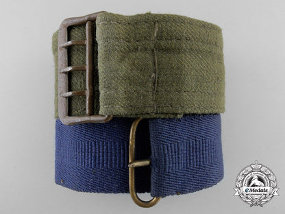 two_open_claw_second_war_german_belts_with_buckles_s_277