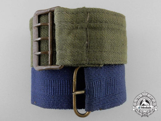 two_open_claw_second_war_german_belts_with_buckles_s_277