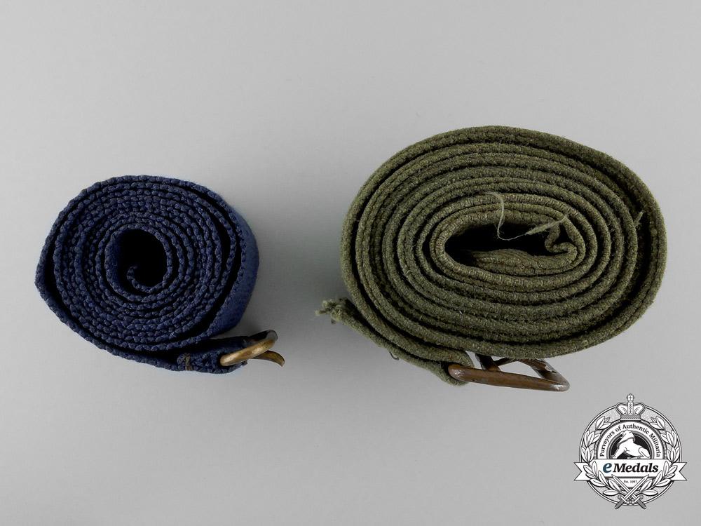 two_open_claw_second_war_german_belts_with_buckles_s_286