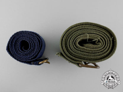 two_open_claw_second_war_german_belts_with_buckles_s_286