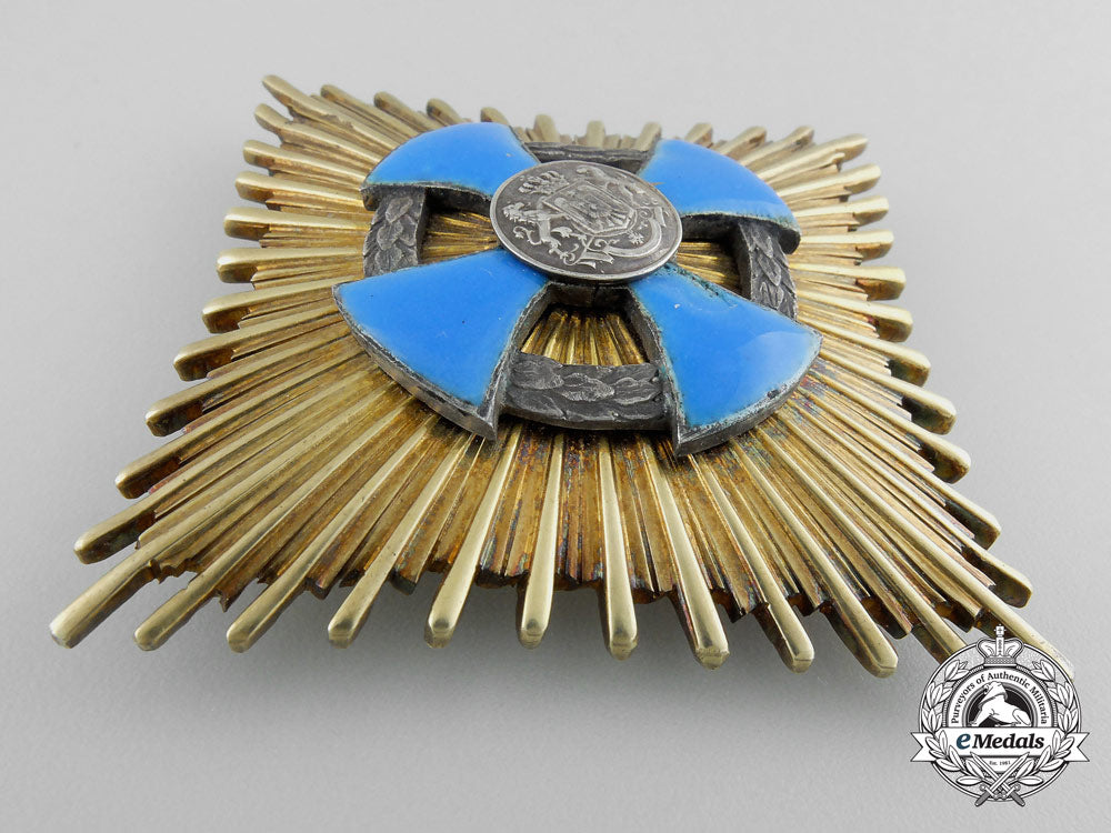 a_romanian_faithful_service_order;_grand_cross_breast_star_by_heinrich_weiss_of_bucharest_s_565