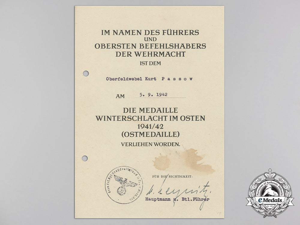 a_group_of_award_documents_to_oberfeldwebel;_panzer_grenadier_division_großdeutschland_s_615