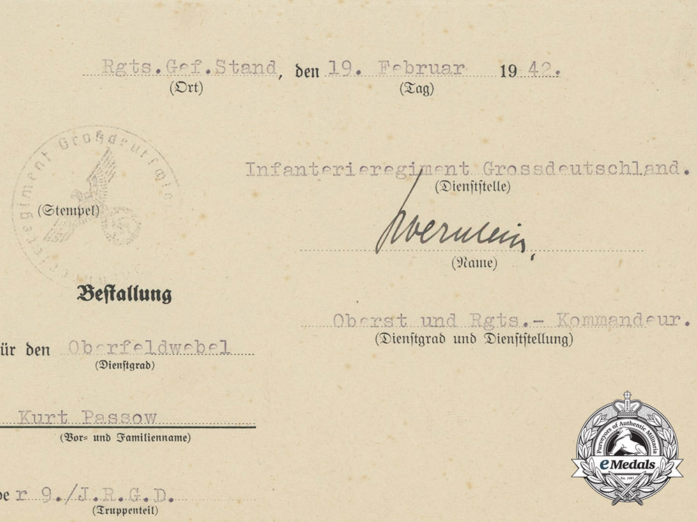 a_group_of_award_documents_to_oberfeldwebel;_panzer_grenadier_division_großdeutschland_s_620