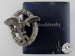An Early Luftwaffe Observer's Badge With Case
