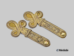 Romania, Kingdom. A Rare Set of 2nd Guard Chasseurs Regiment No. 9 “King Alexander of Yugoslavia” Shoulder Boards