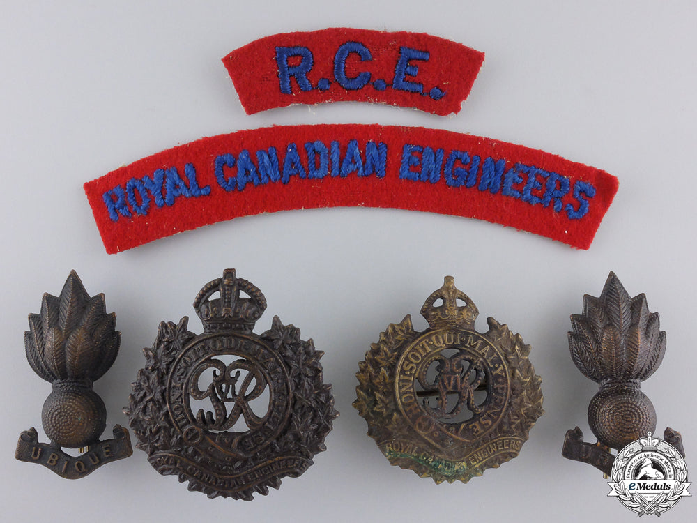 second_war_royal_canadian_engineers_insignia_group_second_war_royal_55a11e2b1e973