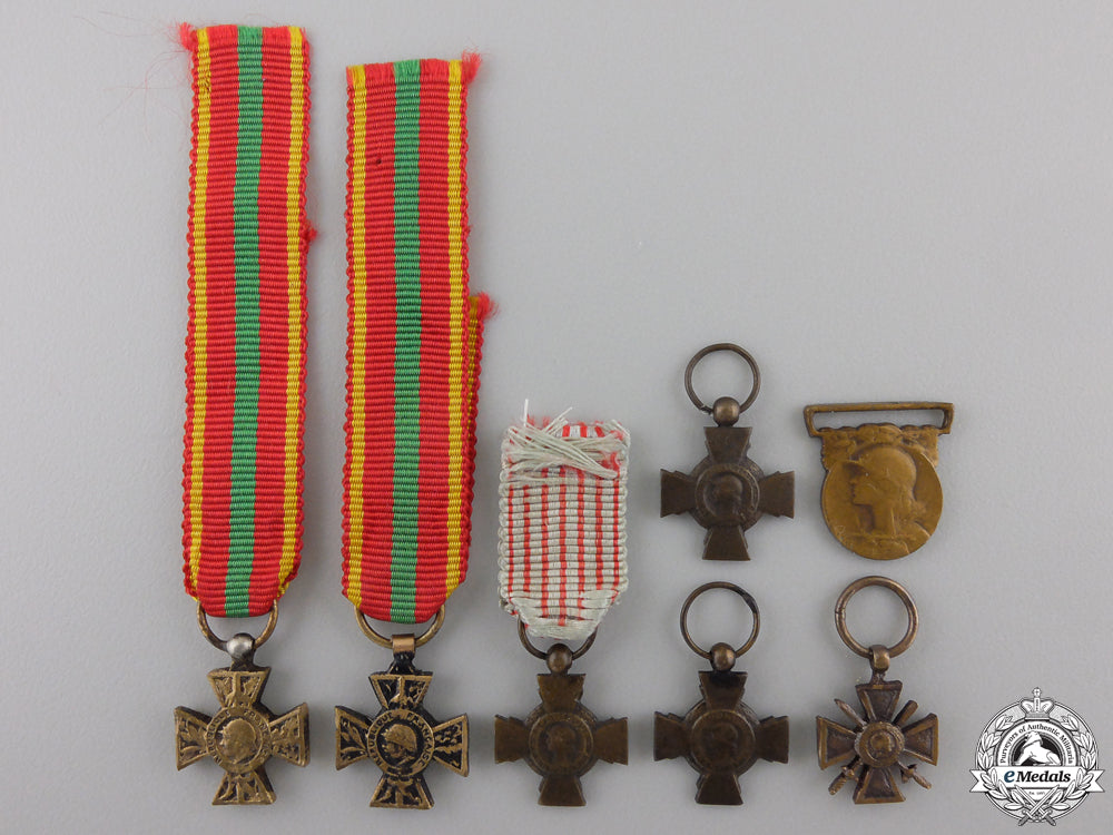 six_french_first&_second_war_miniature_medals_seven_french_fir_55536c9f01c49
