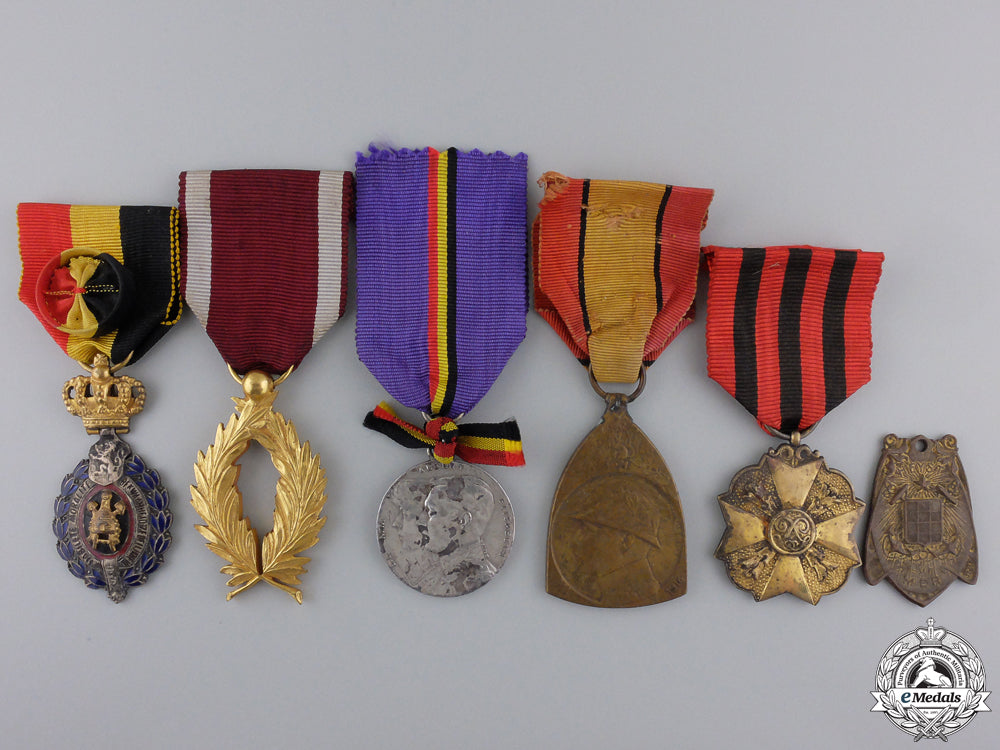 belgium,_kingdom._a_lot_of_medals,_orders,_and_awards_six_belgian_meda_55229f2371770