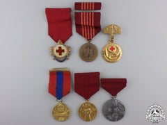 Six Czechoslovakian Medals And Awards