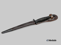 United Kingdom. A Fairbairn-Sykes Fighting Knife, Beaded and Ringed Model, Broad Arrow Export Example
