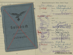 Soldbuch Of Fighter Pilot Koderer; Shot Down 1943 Over Croatia