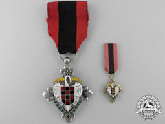 A Spanish Fascist Falange Youth Honour Medal With Miniature