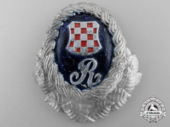 A Second War Croatian Police Guardsmen Cap Badge