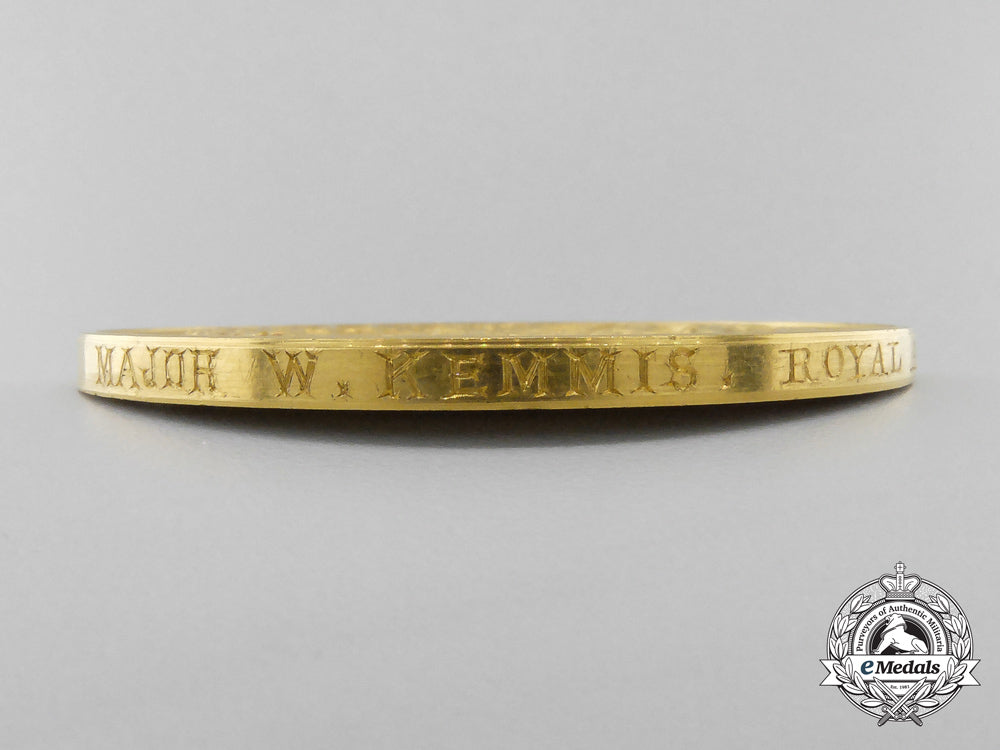 an1877_victorian_royal_artillery_institution_gold_medal_to_major_w._kemmis_t_491