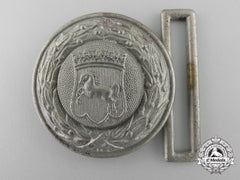 A Hanover Fire Defence Service Officer's Belt Buckle; Published Example