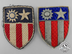 Two China-Burma-India Theater Sleeve Insignia