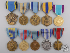 Ten American Air Force And Coast Guard Medals