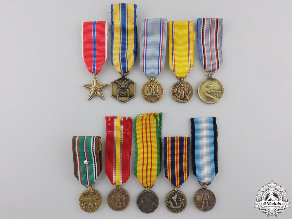 Mini Medals Ten American Miniature Medals And Awards – eMedals