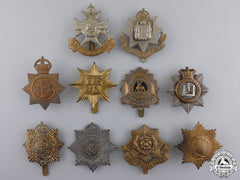 Ten First War British Cap Badges