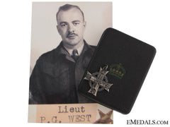 The Memorial Cross Of Lieutenant P.g.west