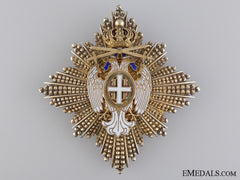 The Order Of White Eagle; Breast Star 2Nd Class With Swords