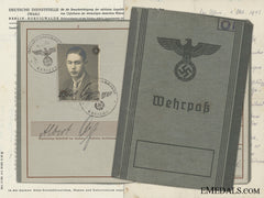 The Wehrpass & Documents To 35Th Motorised Panzer Grenadier Kia