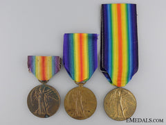 Three First War British Regimental Victory Medals
